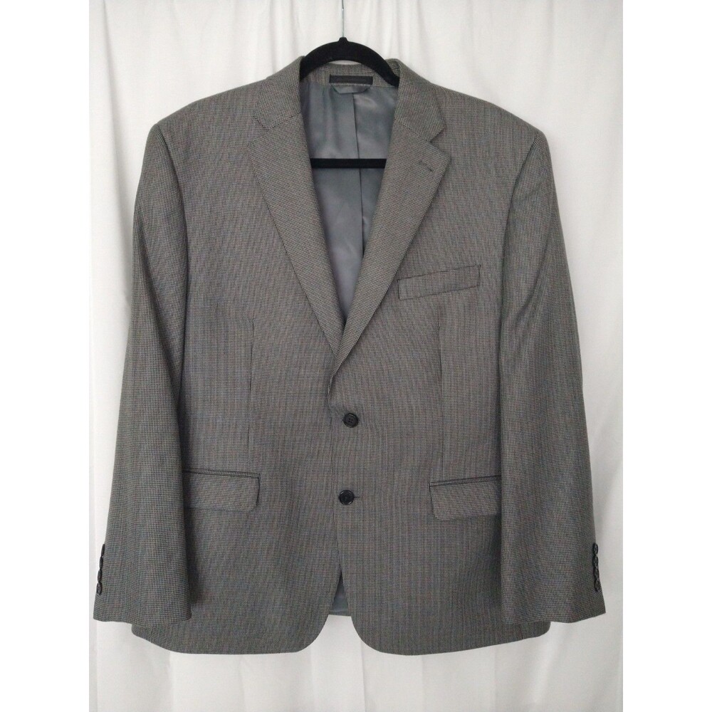 Lauren Ralph Lauren Mens 44S Blazer Jacket 2 Button black white houndstooth